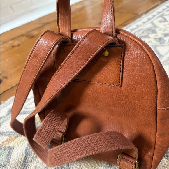 Madewell Tan Leather Detail Backpack - Picture 6 of 6